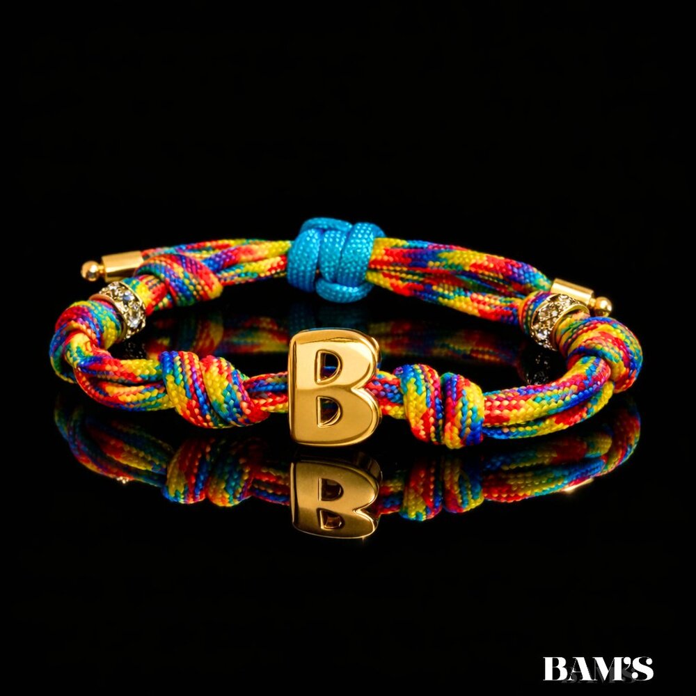 Couples Matching Initial Bracelets | Rope Bracele… - image 3